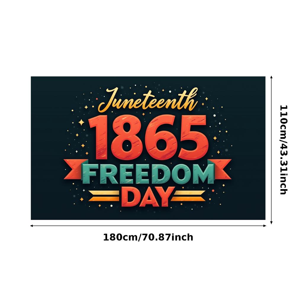 Colorful Graphics Freedom Day Banner Colorful Banner Juneteenth Banner for Memorial Ceremony Community Gathering