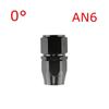 Universal AN4/AN6/AN8/AN10/AN12 Straight 0°/45°/90°/120° Degree Oil Fuel Swivel Hose End Fitting CPE Oil Hose End Adaptor Black