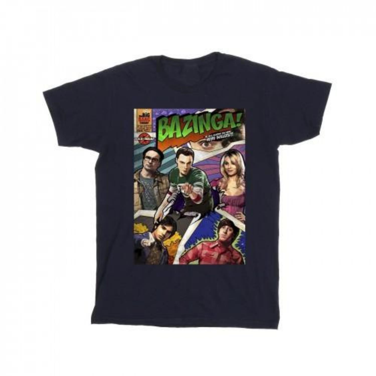 The Big Bang Theory Mens Bazinga Cover T-Shirt S чёрный