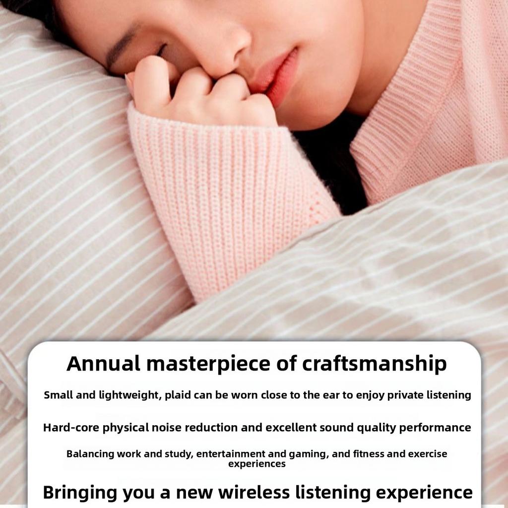 MD528 Bluetooth Headphones with TWS Dual-ear Close-fitting Design, Comfortable To Wear During Sleep, Private Mold, and Ultra-long Battery Life