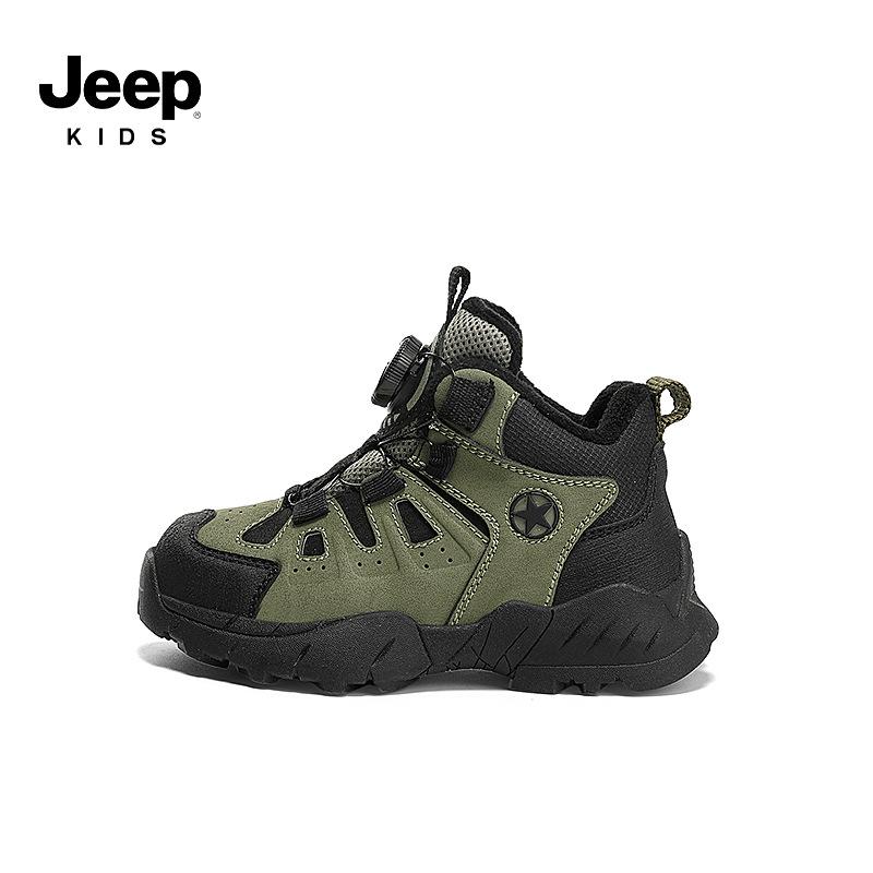 

2025 New Winter Jeep Boys Soft Sole Sports Sneakers with Velvet Lining – Kids Cotton Shoes 30