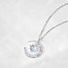 Silver Butterfly Necklace with Star and Moon Pendant – Elegant Clavicle Chain for Women
