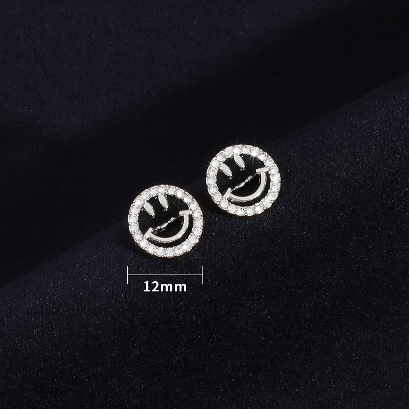 Diamond Shirt Buttons Smiley Four-Leaf Clover Clothes Buttons Versatile Metal Shirt Cardigan High-End Buttons