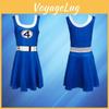 Fantastic Four Invisible Woman Costume For Halloween Cosplay With Milk Silk Fabric For Teens