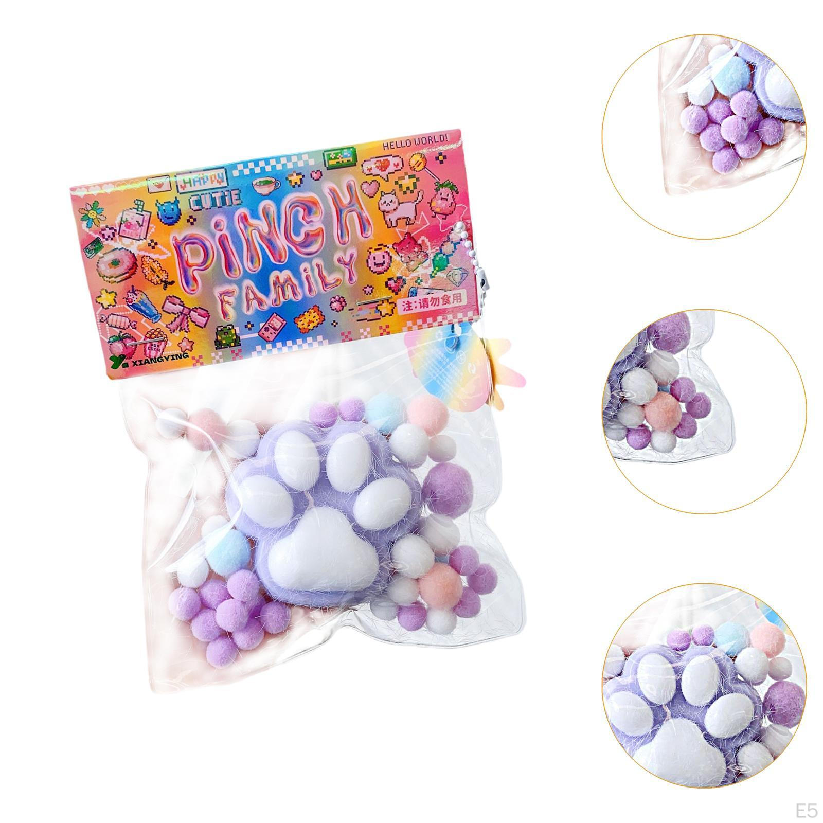 Мягкая игрушка «Кошачья лапка» Новинка для вечеринок Небьющаяся Милая Форма Фиджет синий — фото 8