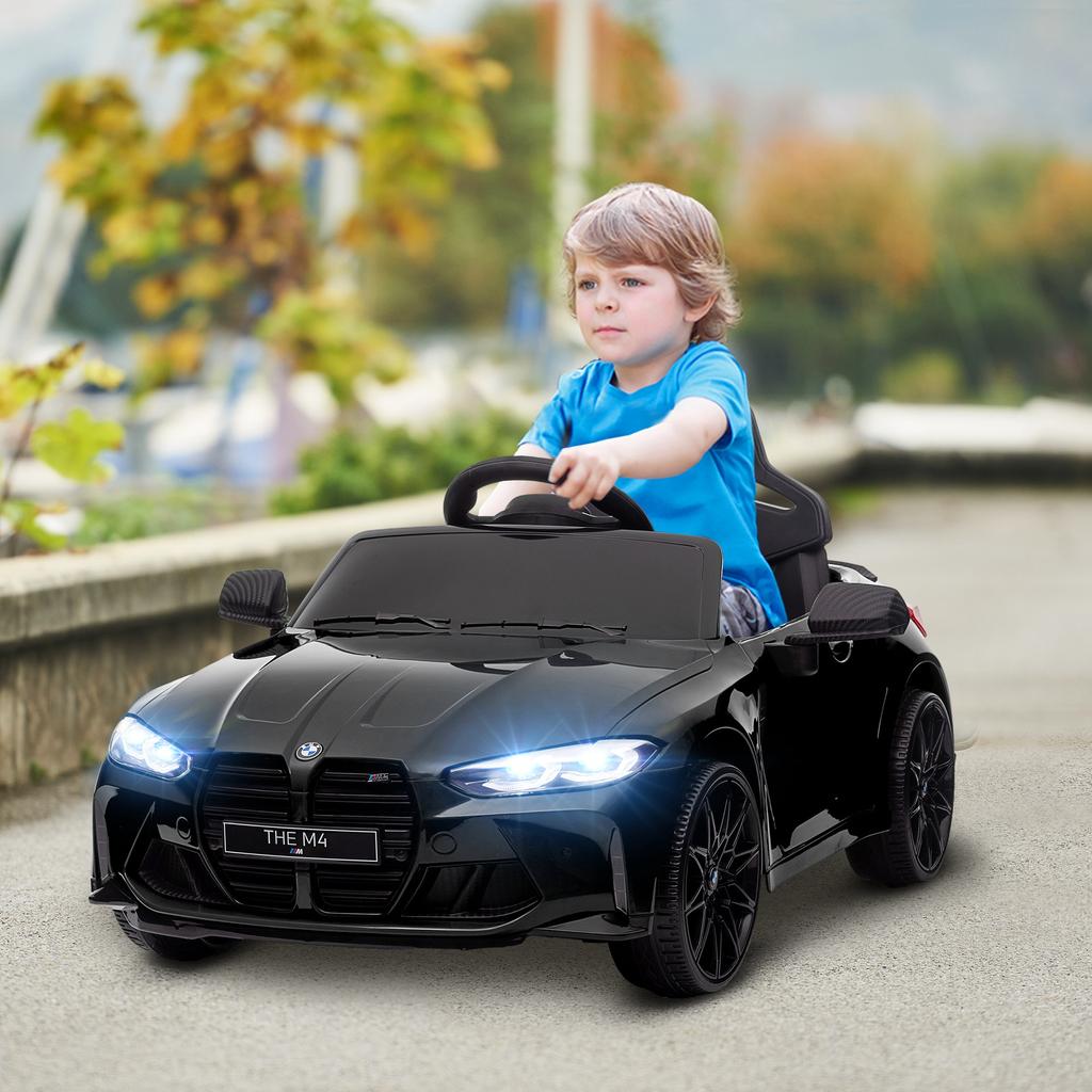BMW M4 Electric Ride-On Car for Children, 12V, Dual Motor, Black