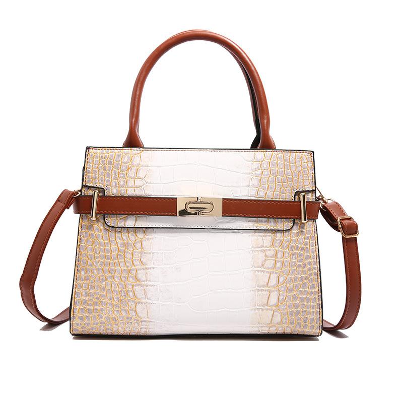 Bag women's bag 2025 new European and American fashion stone pattern personalized handbag retro large-capacity messenger tote bag