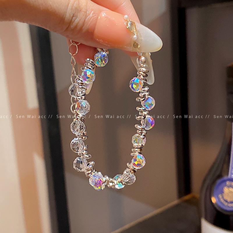 Super Immortal Dream Bead Crystal Broken Silver Bracelet Women's Light Luxury Design Exquisite Hand