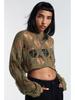 Spring/Summer 2023 Women's Knitted Crop Top with Hollow Design