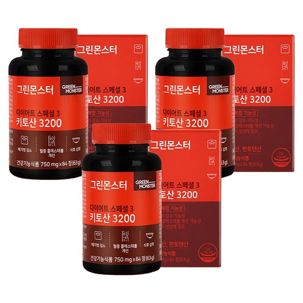 Green Monster Diet Special 3 Chitosan 3200 84 Tablets 3 pcs Ingredients: may be subject to change at the manufacturer’s | 84 Tablets 3 pcs