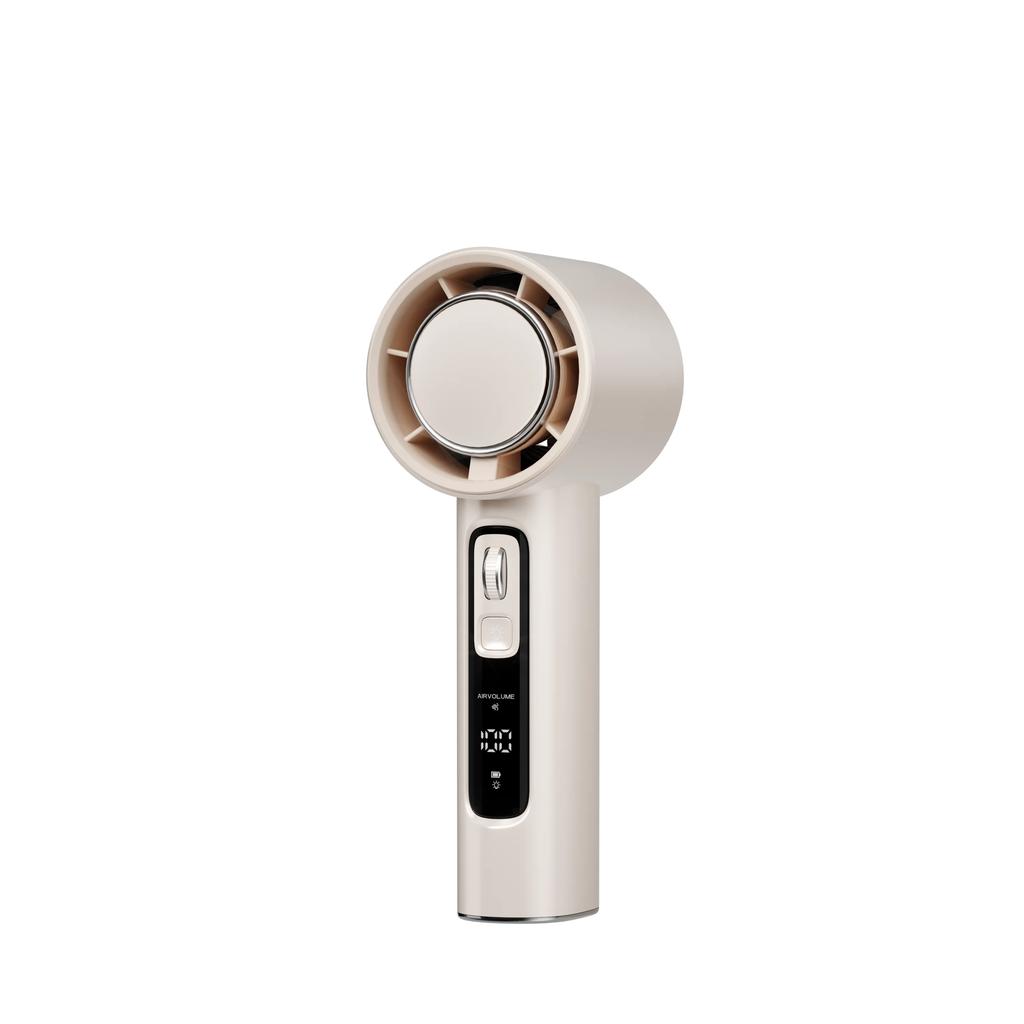 100 Gears Handheld Fan 3000mAh USB Mini Portable Rechargeable High-Speed Turbine Small Camping Fan with Rescue Flashlight