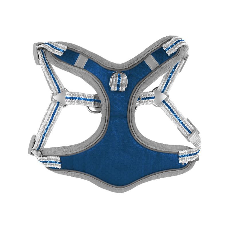 New pet vest type traction rope pet chest and back reflective and breathable small and medium dog traction rope set