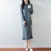 Women Sweater Dress 100% Wool TIDENOVEL Turtleneck Knit Long Pullover Winter Jumpers Wool Long Dress Female