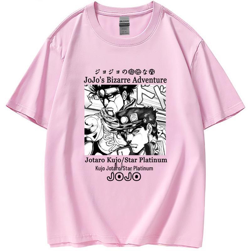 

JoJo s Bizarre Adventure Jotaro Star Platinum Women s Summer Tee XXL розовый