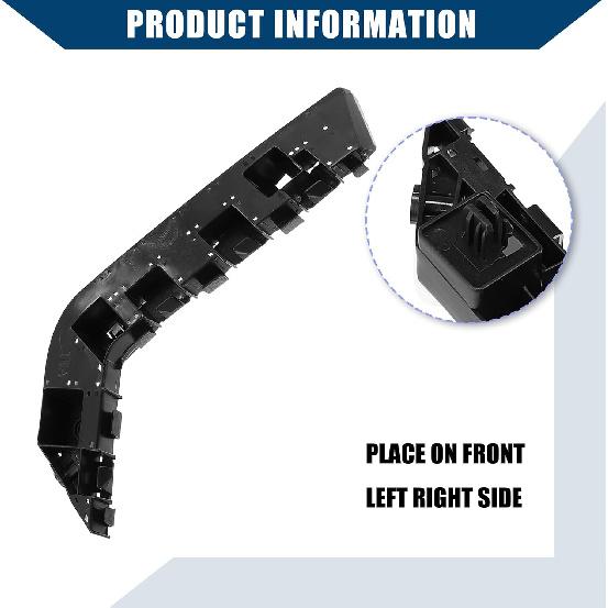 Stoßfängerhalterung für Honda Civic 2016-2021 / Linke und Rechte Seite Vorne Montagehalterung Halterungen / Haltbares Kunststoff / 1 Paar Schwarz