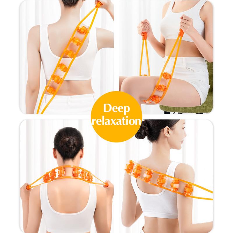 Plastic Back Puller Fitness Thin Back Shoulder Waist Massager Manual Roller Massage Gua Sha Tools Back Massage Artifact