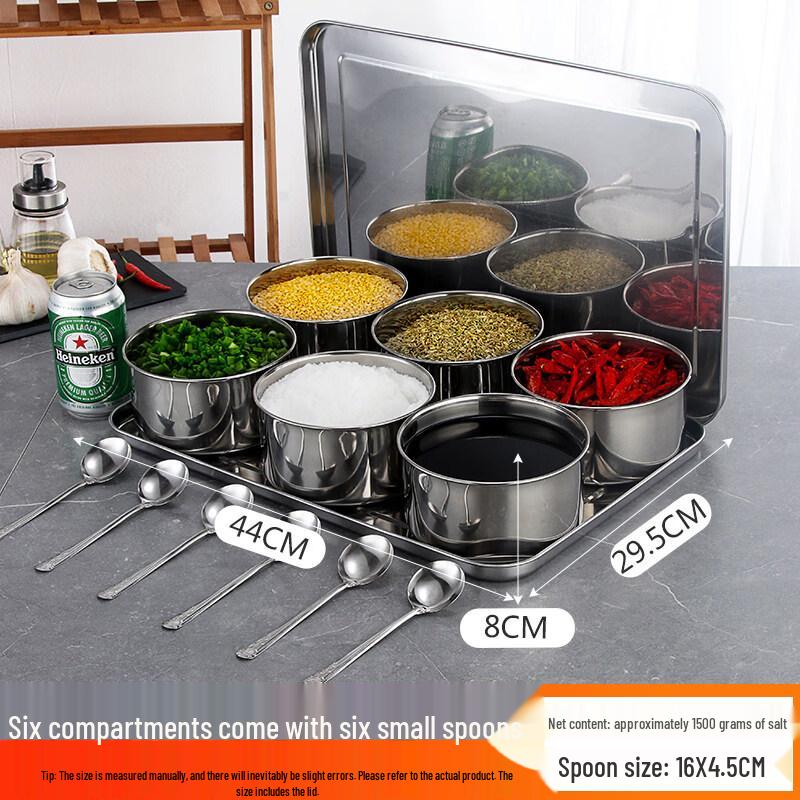 Stainless Steel Kitchen Seasoning Box Set