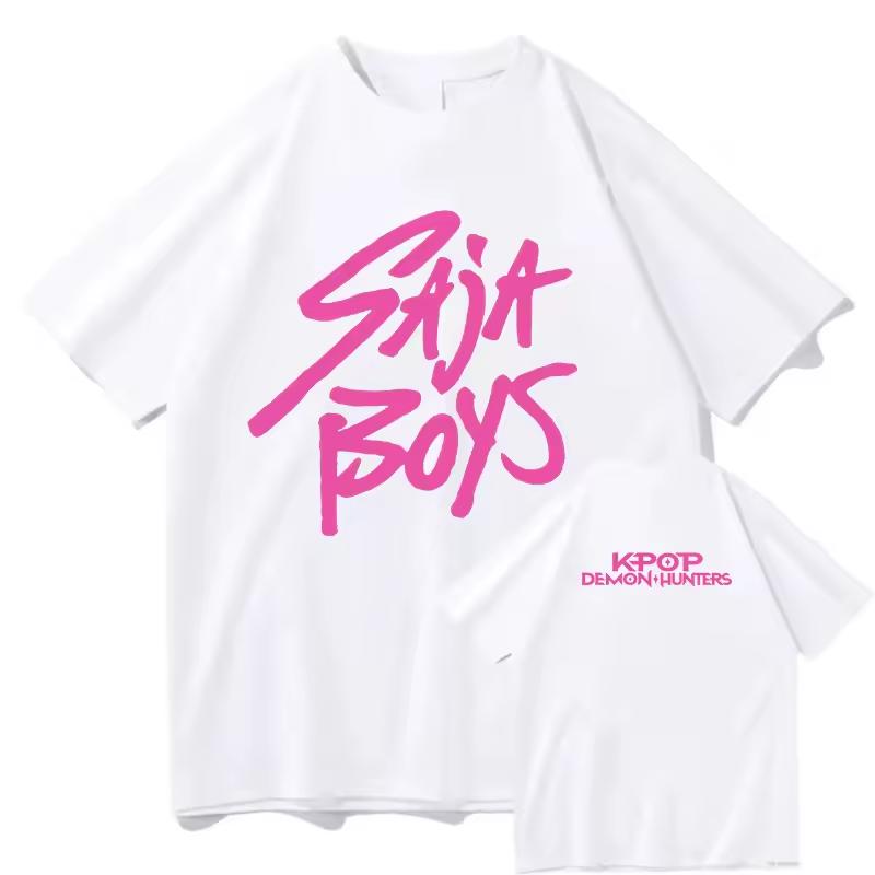 KPop Demon Hunters 3D Saja Boys Print Adule Oversized Short Sleeve Top