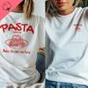 Pasta Makes the chef run fasta - T-shirt Unisex Heavy Cotton Tee gift