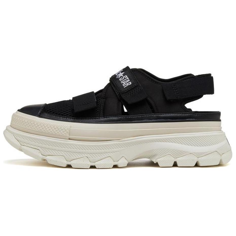 Converse All Star Trekwave Sandals Ox Comfortable Casual Versatile Thick Sole Non-Slip Beach Sandals Unisex Sandals Black White 31310820