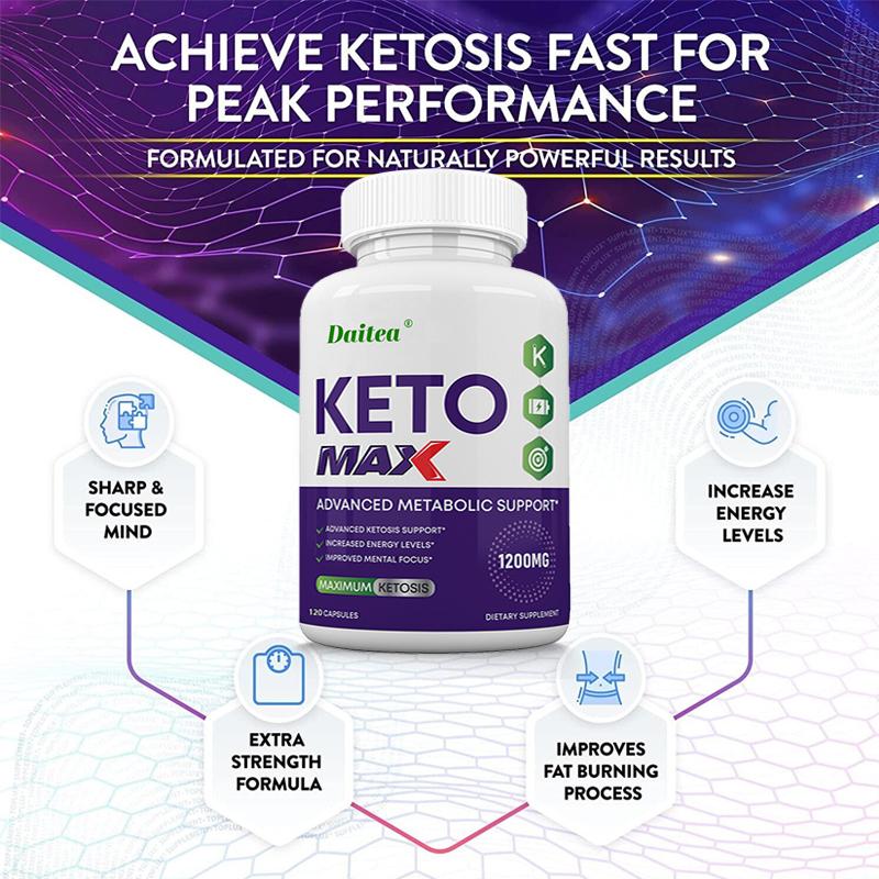 Keto Max BHB Capsules 120 Count, 1200mg Per Serving Proprietary Blend, Dietary Supplement