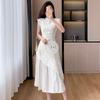 New Chinese Light National Style Vintage Dress for Women, Summer New Elegant Youthful Socialite Design Goddess Style Qipao
