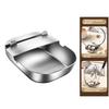 Kitchen Tool Stand with Sauce-Catching Tray, Vertical Support for Cooking Implements, Brushed 304 Steel Body, and Nonslip Base for Counter Use