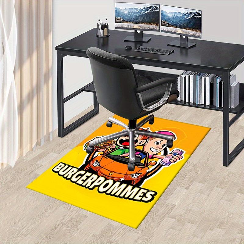 Burger, Pommes, Drive Office Carpet Soft Polyester Entrance Carpet Washable Non Slip Machine Washabl