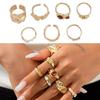 Stylish Geometric Designs Gemstones Rings Craft from Sturdy Metal Materials for a Touch of Elegant and Unique Styles