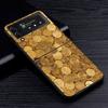 Fine Gold Pattern Printing Case for Samsung Galaxy Z Flip4 Flip3 5G PC Hard Cell Phone Shell Z Flip 4 3 Black Coque Zflip4