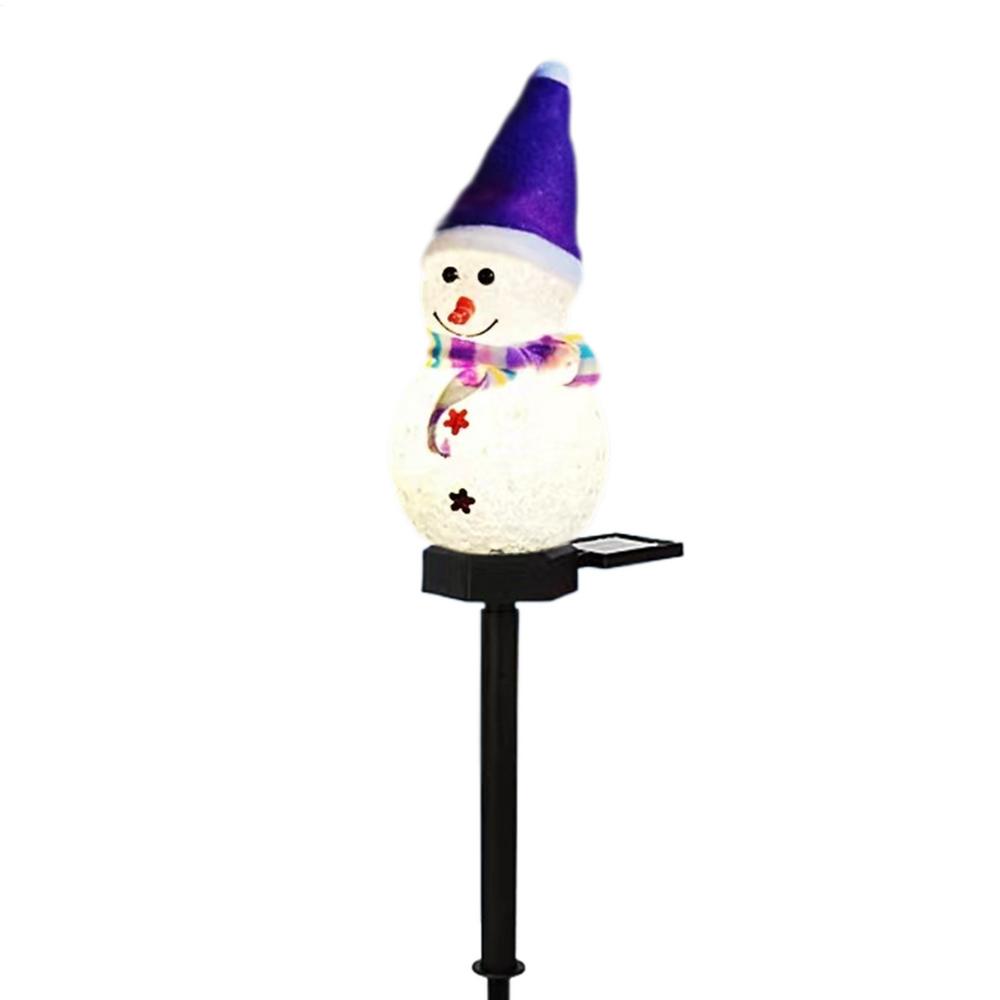 Christmas Snowman Solar Stake Lights Solar Powered Snowman Lights Waterproof Solar Christmas Decorations Outdoor Solar Energy