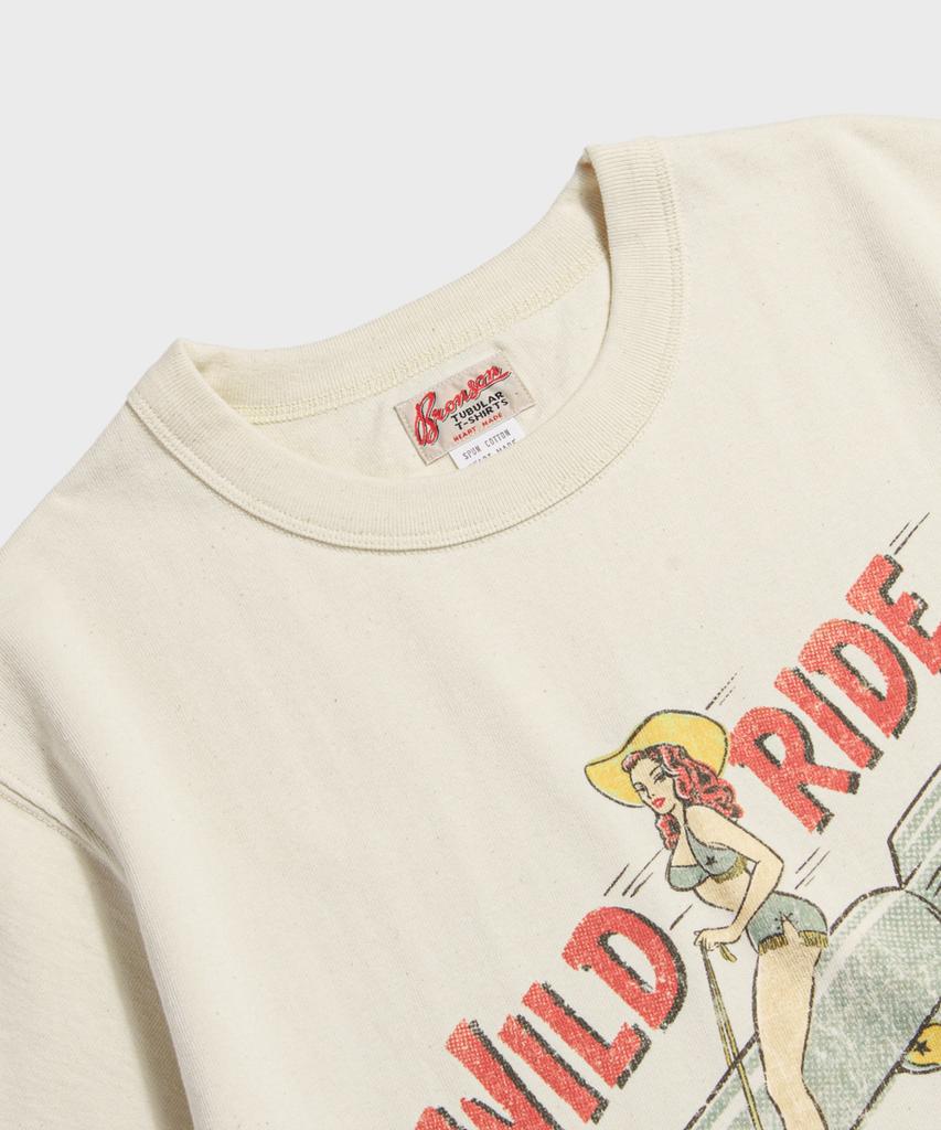 Beulonseun Bomb Girl Loopwheeled Graphic Tee Apricot