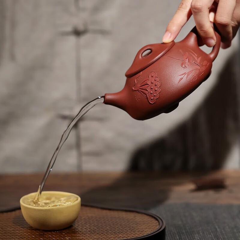 Gold Inlaid Jade Jingzhou Mud Painted Shiliao Teapot