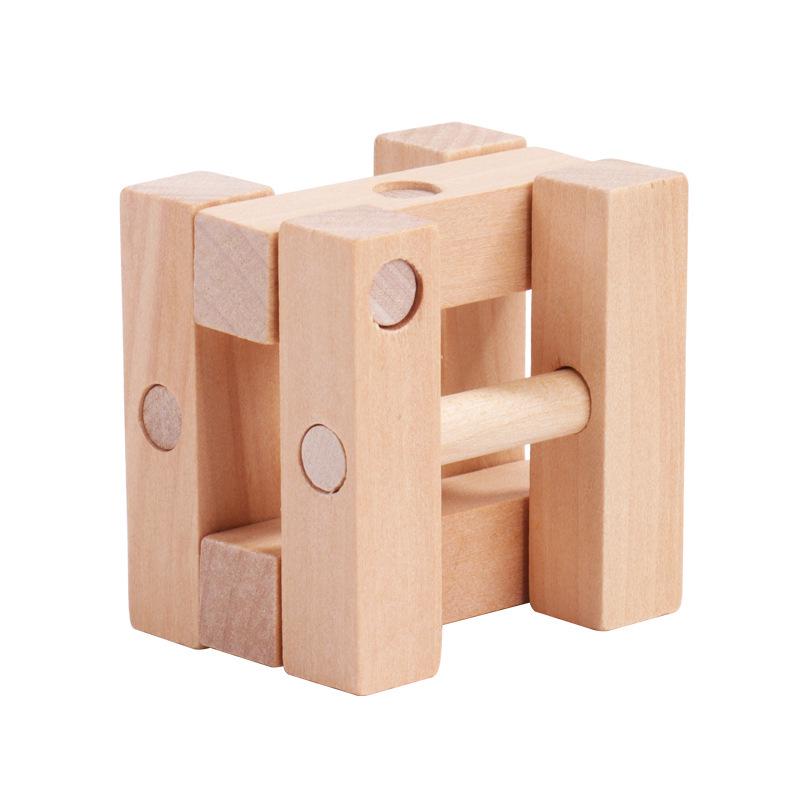 Luban Lock Classical Wood Puzzle Set for Kids - Mortise and Tenon Design