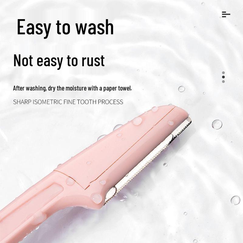 Portable Safety Folding Eyebrow Razor for Beginners - Stainless Steel Blade, Makeup Tool