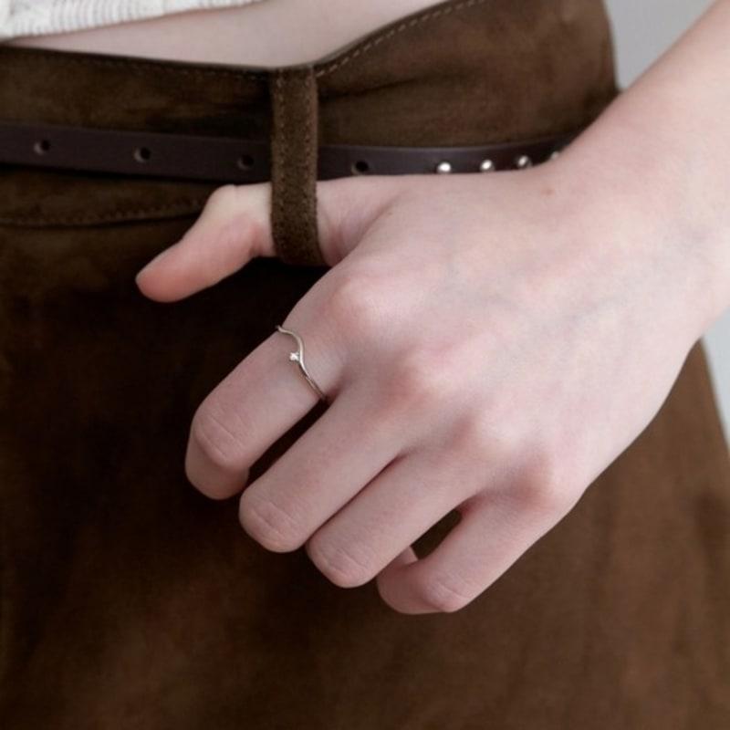 LOVE ME MONSTER Curve Cubic Ring (L251MRI060)