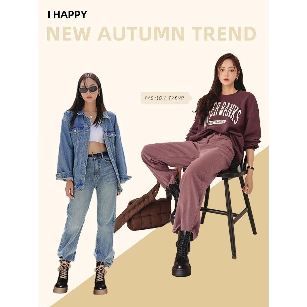 Martin boots women's 2025 autumn new heightened platform short boots British wind non-slip handsome small boots