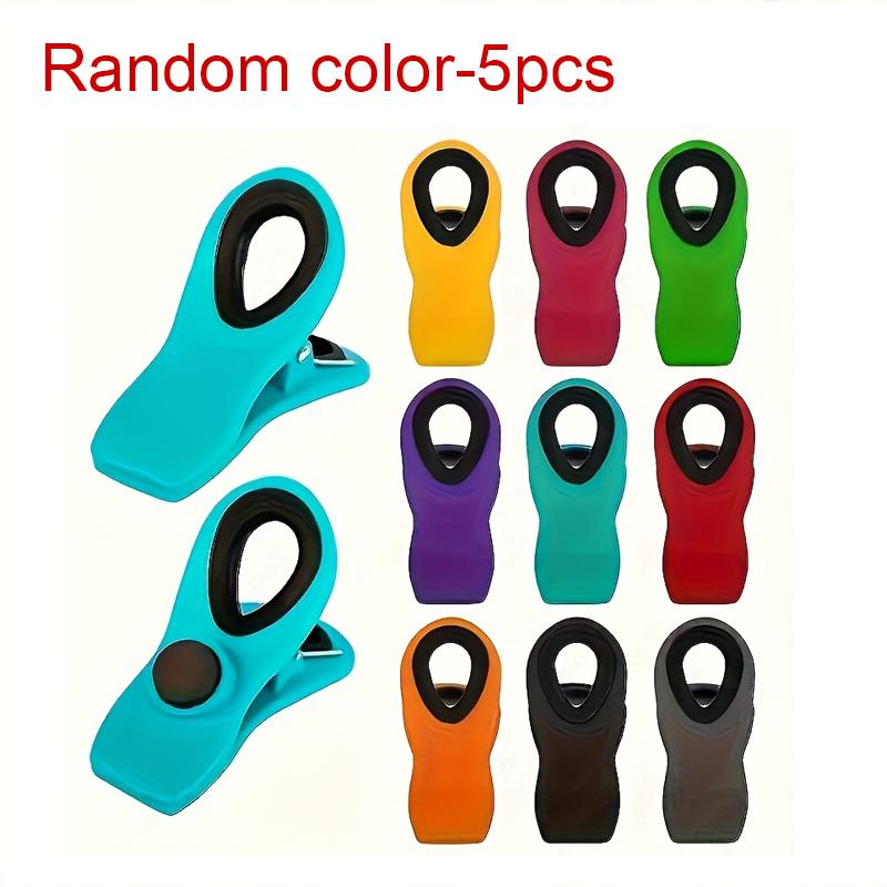 5pcs Strong-Sealing Food Storage Clips Random Color Kitchen Food-Grade Storage Clips Plastic Bag Sealing Moisture-Proof Clips