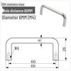 Solid 304 Stainless Steel U-Shaped Cabinet Handle