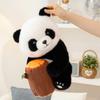 25/35CM Cartoon Panda Plush Pillow Holding Bamboo and Tree Stumps Lovely National Treasure Panda Toy Home Decoration Birthday