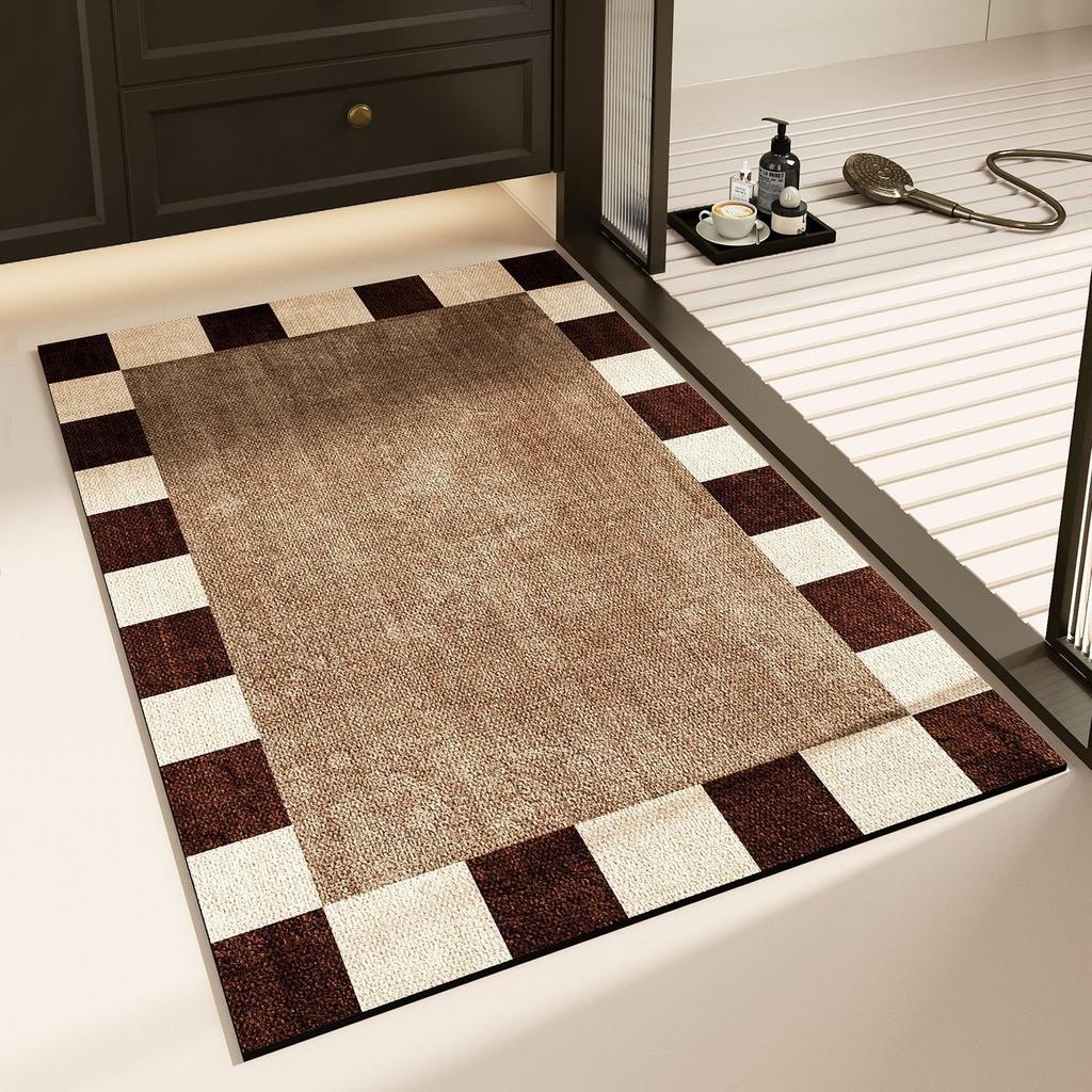 Super Absorbent Bathroom Mat Non-Slip Bath Mat Quick Dry Bath Rug Floor Mat Comfortable Home Decor
