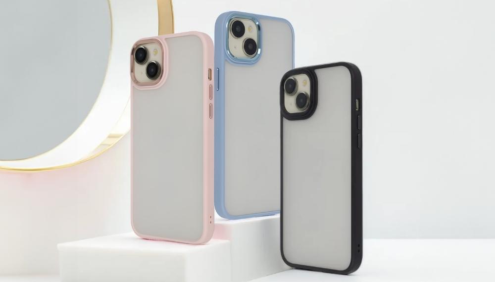 Satin Elegant Matt Case For Iphone 15 Plus 6.7" Blue