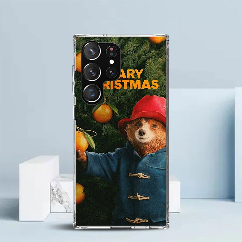 Cute P-PaddingtonS Bear Soft Cover for Samsung Galaxy S25 Edge S26 S24 S23 Ultra Phone Case S22 S21 Plus S20 FE Print Pattern Sh