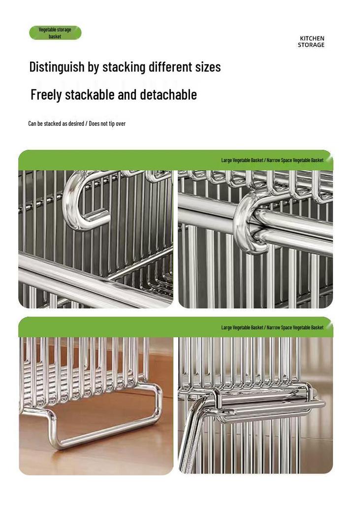 Multi-Tier Floor Storage Rack for Fruits, Vegetables & Snacks