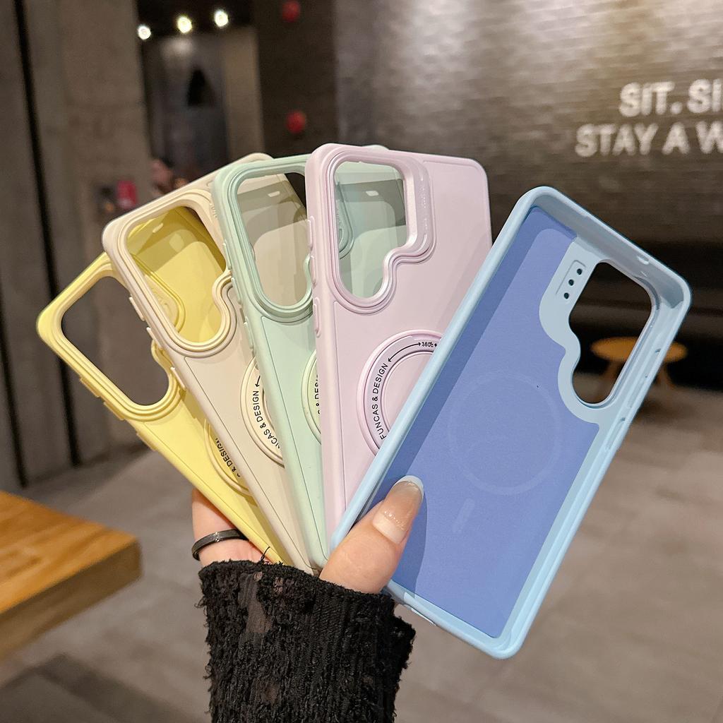 Sam S26ULTRA Amazon's Popular 360 Skin-sensitive Magnetic Suction Bracket Samsung Mobile Phone Case Is Suitable for S25/S24U