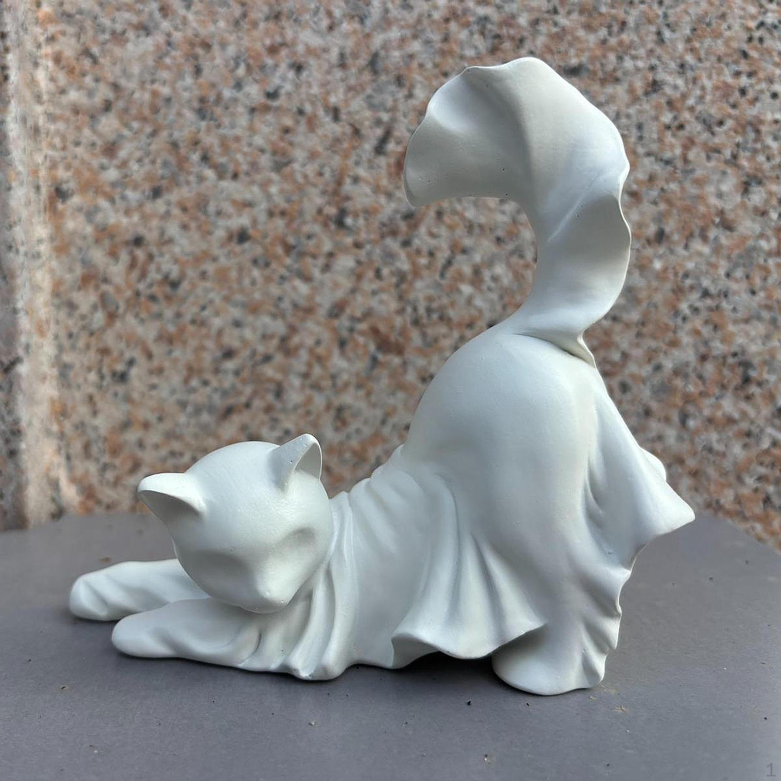 

Хэллоуин Статуя кошки Скульптура животного Современное многофункциональное милое смоляное украшение Фигурка для