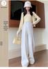 Autumn/Winter 2025 Postpartum Knit Straight-Leg Wide-Leg Slimming Floor-Length Pants