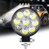 27W 9LED Round Mini Work Light Auxiliary Lamp Light for Car Motorcycle Truck Forklift BoatBlack