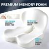 Memory Foam One-piece Seat Cushion Backrest Office Chair Cushion Massage Lumbar Support Pain Relief Breathable Car Butt Pad
