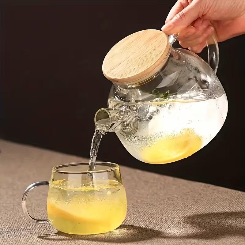 Grote Hittebestendige Borosilicaatglas Waterkoker met Handvat voor Hete & Koude Dranken